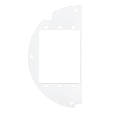 Hubbell Wiring Device-Kellems Recessed 6" Series, Sub Plate, 50% Left Side, (3) Extron AAP Opening S1R6SPA